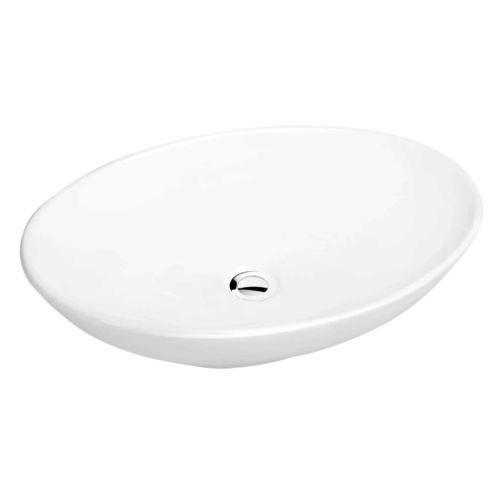 Karran Valera 27" x 163/4" x 31/4" Oval Vessel Vitreous China ADA Bathroom Sink, White, VC-303-WH