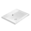 Karran Valera 20.375" x 16.125" x 4.5" Rectangular Vessel Vitreous China ADA Bathroom Sink, White, VC-201-WH