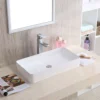 Karran Valera 24.25" x 14" x 3.5" Rectangular Vessel Vitreous China ADA Bathroom Sink, White, VC-506-WH
