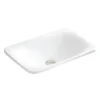 Karran Valera 21.125" x 14.5" x 4" Rectangular Vessel Vitreous China ADA Bathroom Sink, White, VC-202-WH