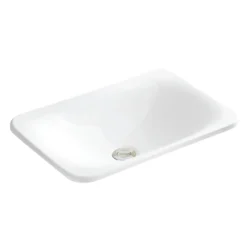 Karran Valera 21.125" x 14.5" x 4" Rectangular Vessel Vitreous China ADA Bathroom Sink, White, VC-202-WH