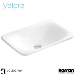 Karran Valera 21.125" x 14.5" x 4" Rectangular Vessel Vitreous China ADA Bathroom Sink, White, VC-202-WH
