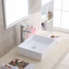 Karran Valera 15.5" x 13" x 3.25" Rectangular Vessel Vitreous China ADA Bathroom Sink, White, VC-503-WH