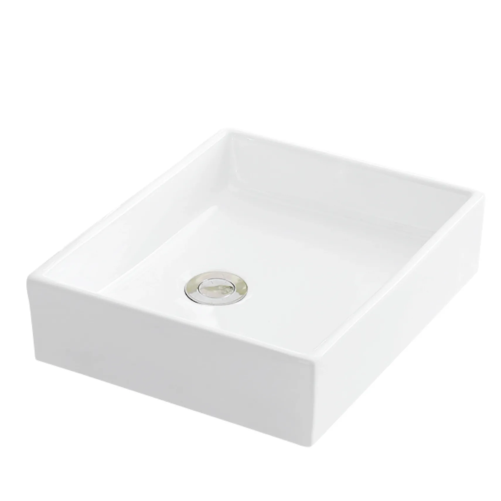 Karran Valera 15.5" x 13" x 3.25" Rectangular Vessel Vitreous China ADA Bathroom Sink, White, VC-503-WH