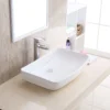 Karran Valera 24" x 15.5" x 4" Rectangular Vessel Vitreous China ADA Bathroom Sink, White, VC-504-WH