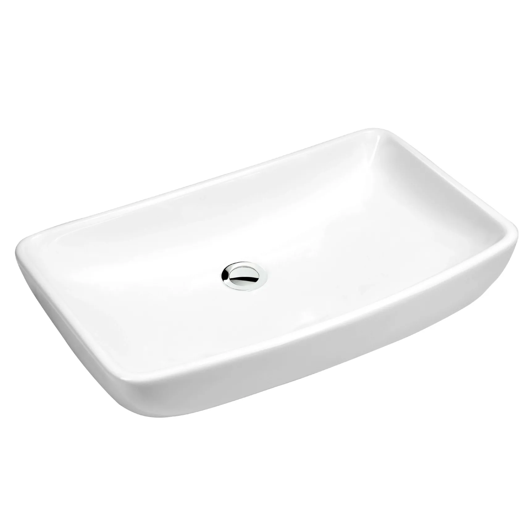Karran Valera 24" x 15.5" x 4" Rectangular Vessel Vitreous China ADA Bathroom Sink, White, VC-504-WH