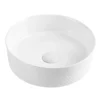 Karran Valera 14.125" x 14.125" x 4.25" Round Vessel Vitreous China ADA Bathroom Sink, White, VC-423-WH