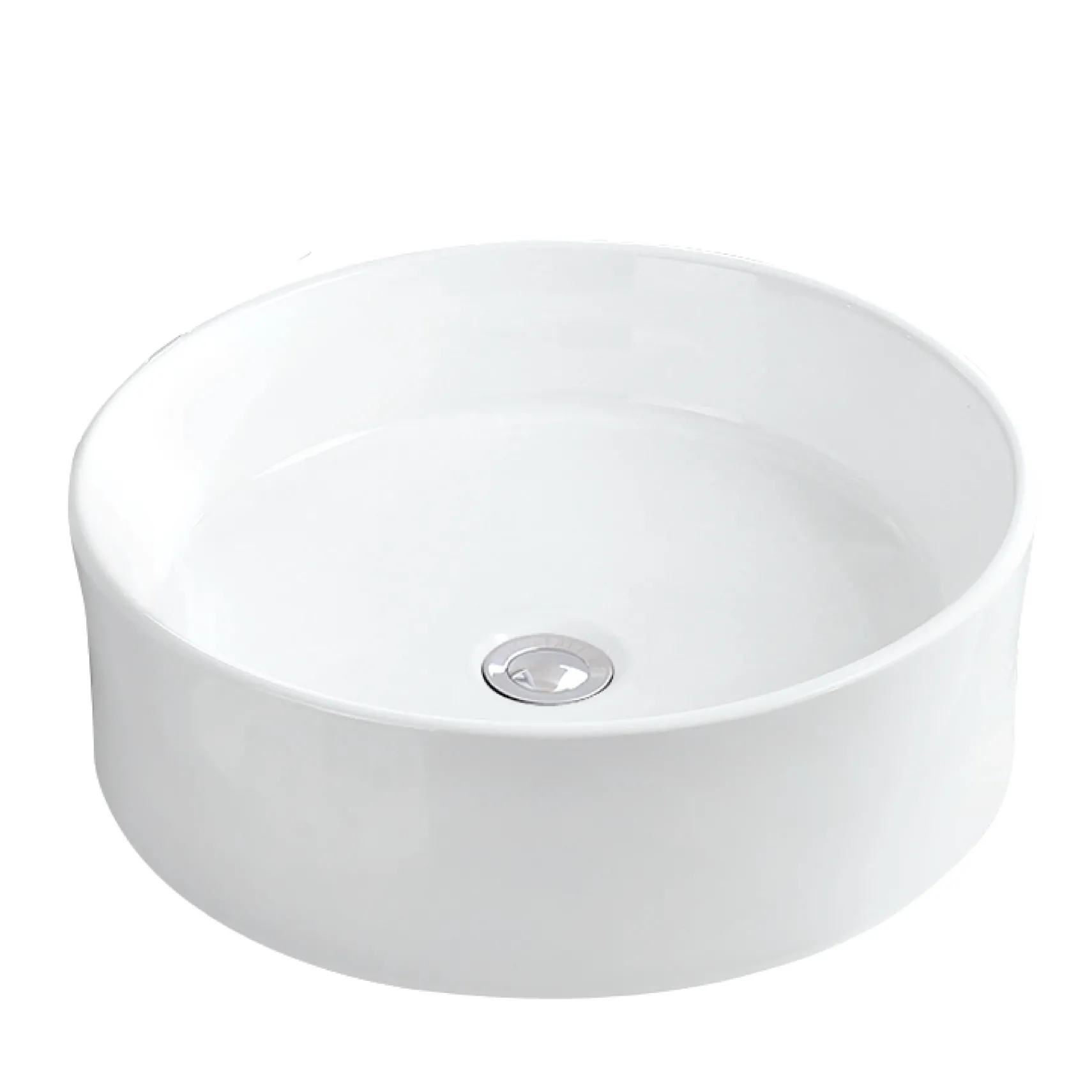 Karran Valera 18" x 18" x 4.5" Round Vessel Vitreous China ADA Bathroom Sink, White, VC-420-WH