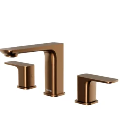 Karran Venda 1.2 GPM Double Lever Handle Lead-free Brass ADA Bathroom Faucet, Widespread, Brushed Copper, KBF514BC