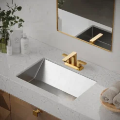 Karran Venda 1.2 GPM Double Lever Handle Lead-free Brass ADA Bathroom Faucet, Centerset, Gold, KBF516G