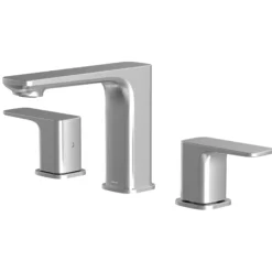 Karran Venda 1.2 GPM Double Lever Handle Lead-free Brass ADA Bathroom Faucet, Widespread, Stainless Steel, KBF514SS
