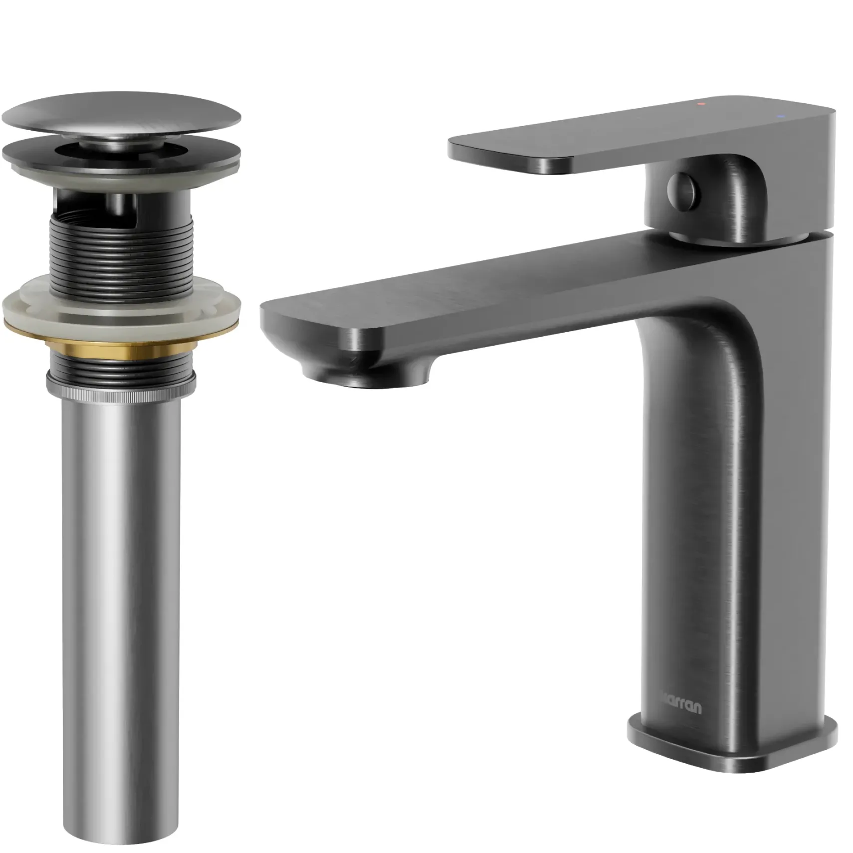 Karran Venda 1.2 GPM Single Lever Handle Lead-free Brass ADA Bathroom Faucet, Basin, Gunmetal Grey, KBF510GG