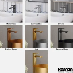 Karran Venda 1.2 GPM Single Lever Handle Lead-free Brass ADA Bathroom Faucet, Vessel, Brushed Copper, KBF512BC