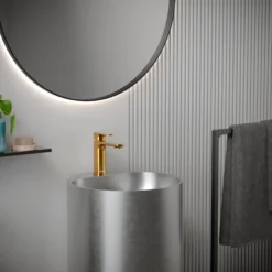 Karran Venda 1.2 GPM Single Lever Handle Lead-free Brass ADA Bathroom Faucet, Basin, Gold, KBF510G