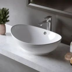 Karran Venda 1.2 GPM Single Lever Handle Lead-free Brass ADA Bathroom Faucet, Vessel, Stainless Steel, KBF512SS
