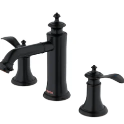 Karran Vineyard 1.2 GPM Double Lever Handle Lead-free Brass ADA Bathroom Faucet, Widespread, Oil Rubbed Bronze, KBF474ORB