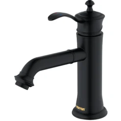 Karran Vineyard 1.2 GPM Single Lever Handle Lead-free Brass ADA Bathroom Faucet, Basin, Matte Black, KBF470MB