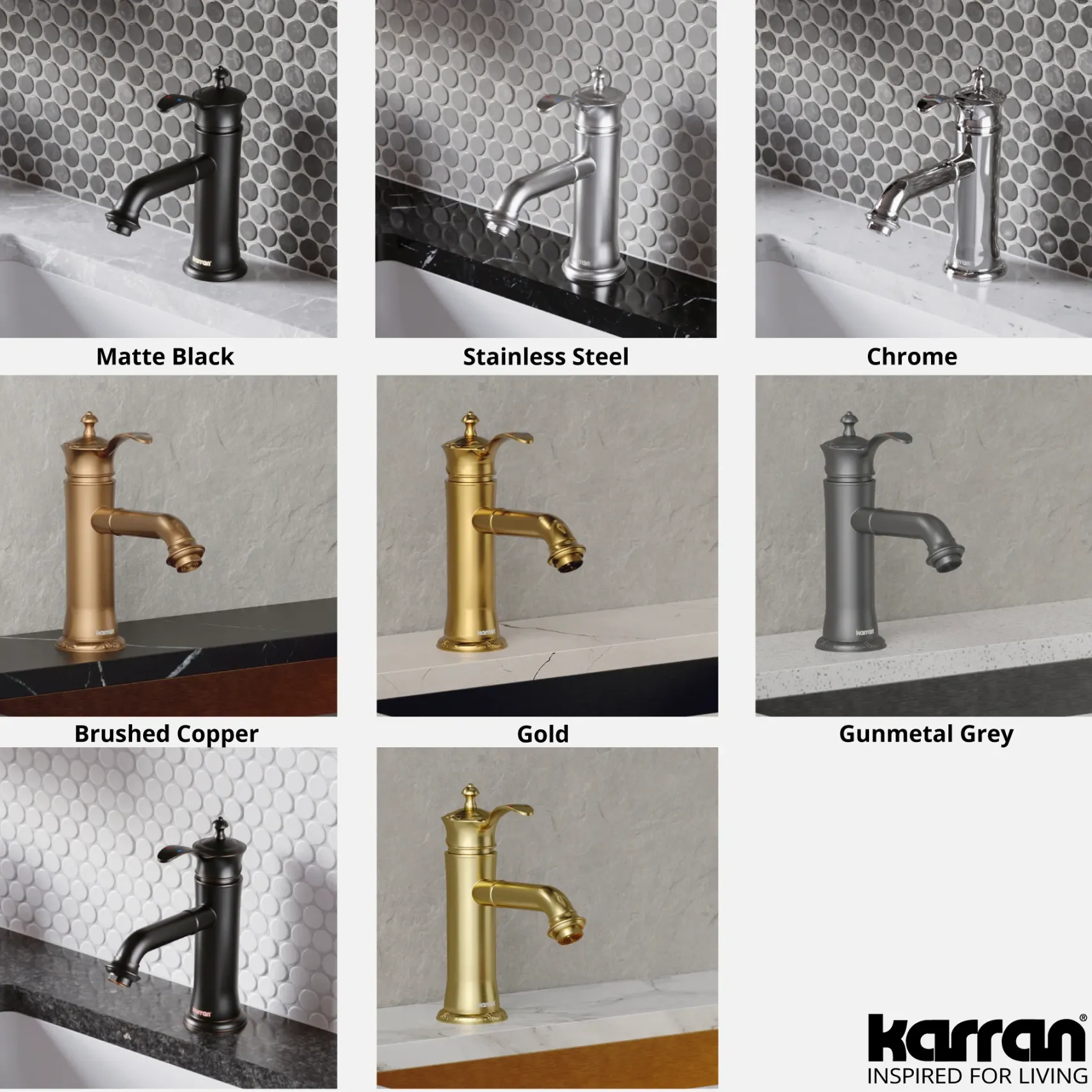 Karran Vineyard 1.2 GPM Single Lever Handle Lead-free Brass ADA Bathroom Faucet, Basin, Gunmetal Grey, KBF470GG