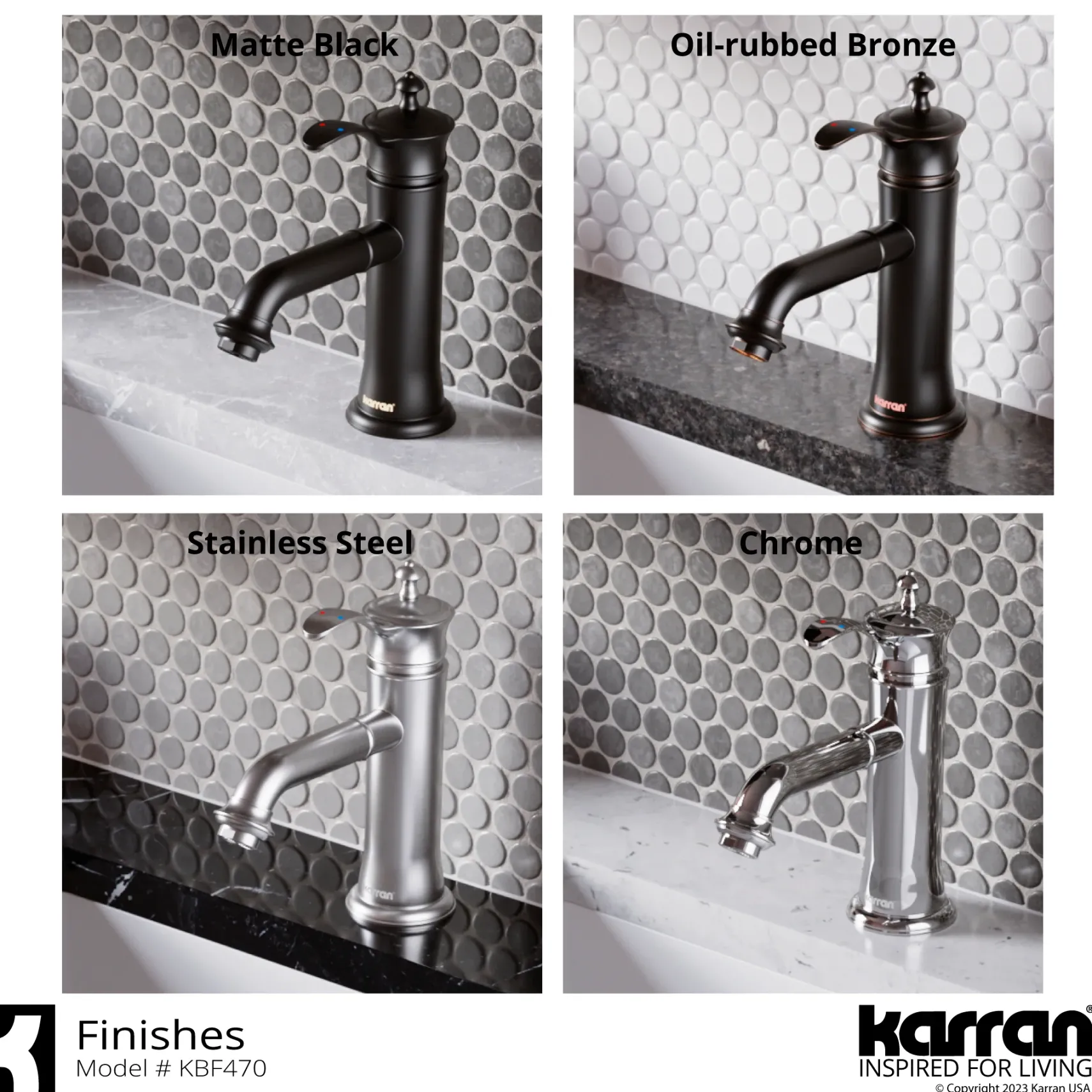 Karran Vineyard 1.2 GPM Single Lever Handle Lead-free Brass ADA Bathroom Faucet, Basin, Chrome, KBF470C