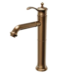 Karran Vineyard 1.2 GPM Single Lever Handle Lead-free Brass ADA Bathroom Faucet, Vessel, Brushed Copper, KBF472BC
