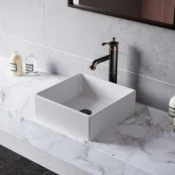 Karran Vineyard 1.2 GPM Single Lever Handle Lead-free Brass ADA Bathroom Faucet, Vessel, Oil Rubbed Bronze, KBF472ORB