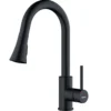 Karran Weybridge 1.8 GPM Single Lever Handle Lead-free Brass ADA Kitchen Faucet, Pull-Down Kitchen, Matte Black, KKF240MB