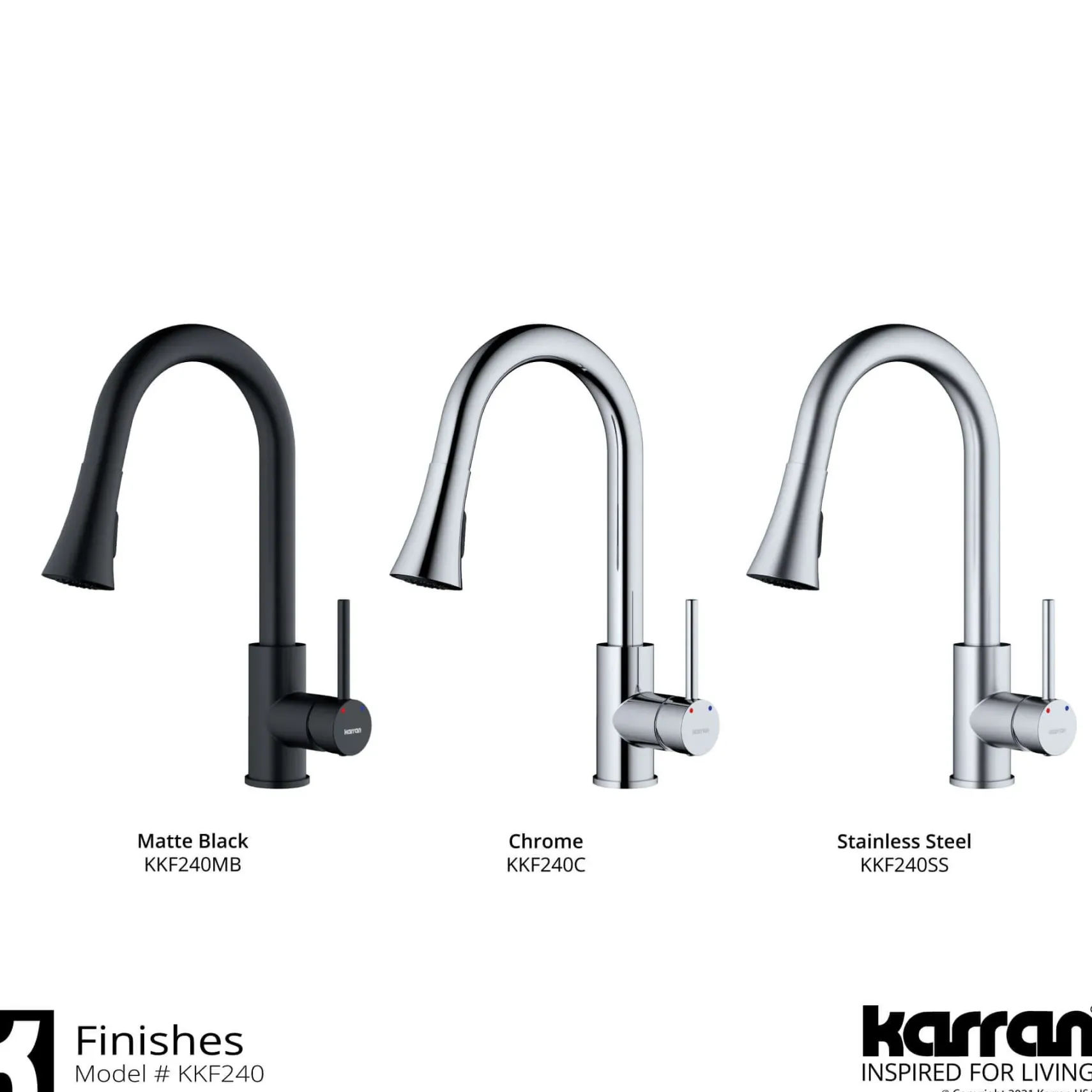 Karran Weybridge 1.8 GPM Single Lever Handle Lead-free Brass ADA Kitchen Faucet, Pull-Down Kitchen, Matte Black, KKF240MB