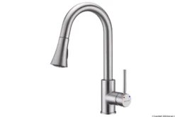 Karran Weybridge Single Lever Handle Lead-free Brass ADA Kitchen Faucet, Pull Down, Stainless Steel, KKF240SS