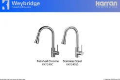 Karran Weybridge Single Lever Handle Lead-free Brass ADA Kitchen Faucet, Pull Down, Stainless Steel, KKF240SS