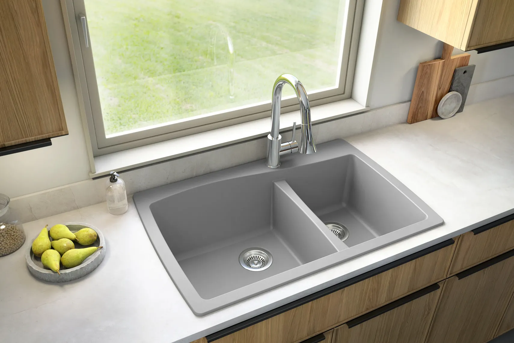Karran Weybridge Single Lever Handle Lead-free Brass ADA Kitchen Faucet, Pull Down, Chrome, KKF240C