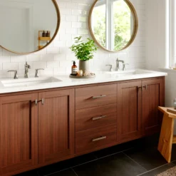 Karran Woodburn 1.2 GPM Double Lever Handle Lead-free Brass ADA Bathroom Faucet, Widespread, Chrome, KBF414C