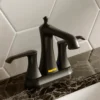 Karran Woodburn 1.2 GPM Double Lever Handle Lead-free Brass ADA Bathroom Faucet, Centerset, Matte Black, KBF416MB