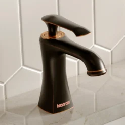 Karran Woodburn 1.2 GPM Single Lever Handle Lead-free Brass ADA Bathroom Faucet, Basin, Oil Rubbed Bronze, KBF410ORB
