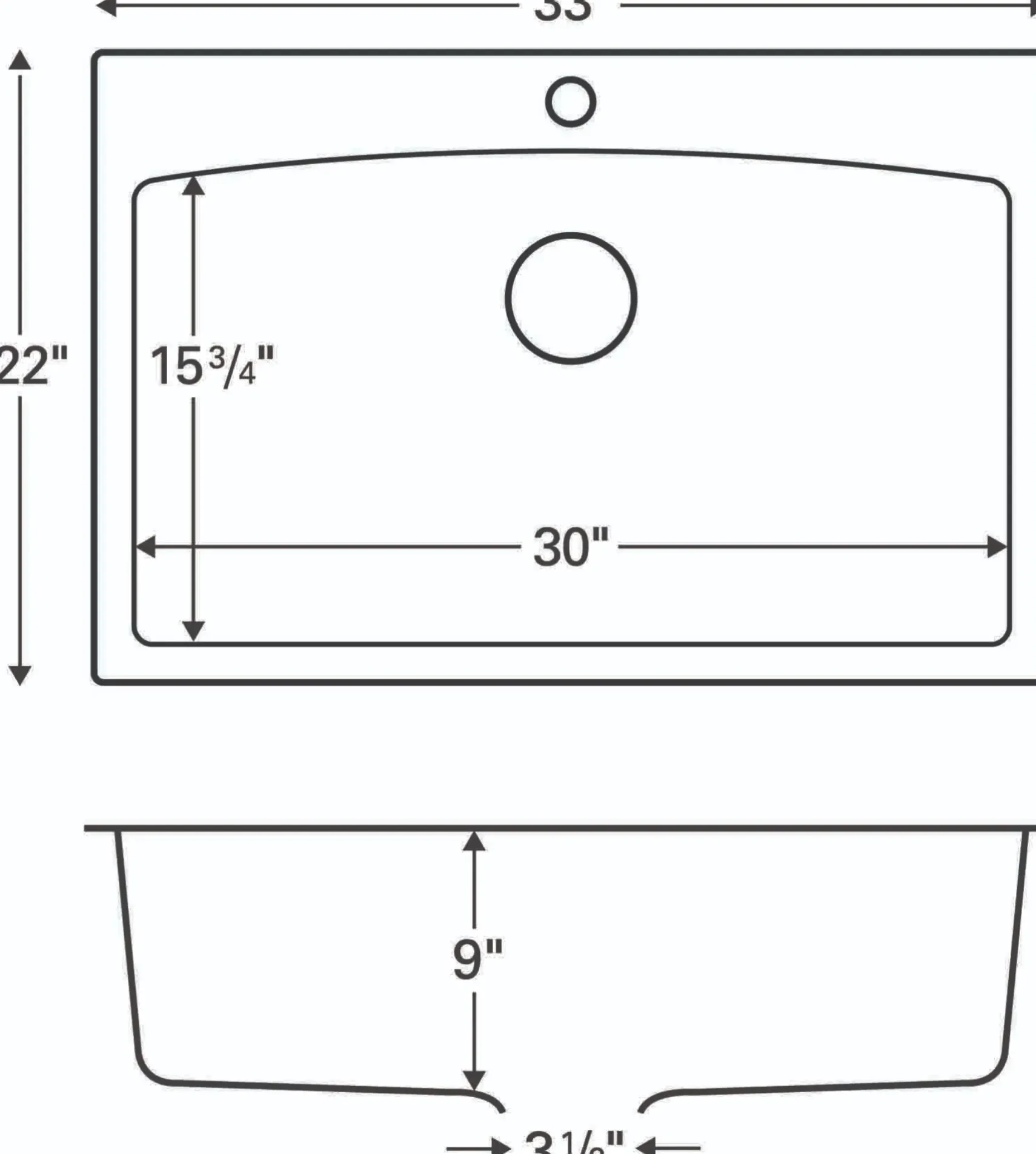 Karran 33" Drop In/Topmount Quartz Composite Kitchen Sink, Bisque, QT-712-BI-PK1