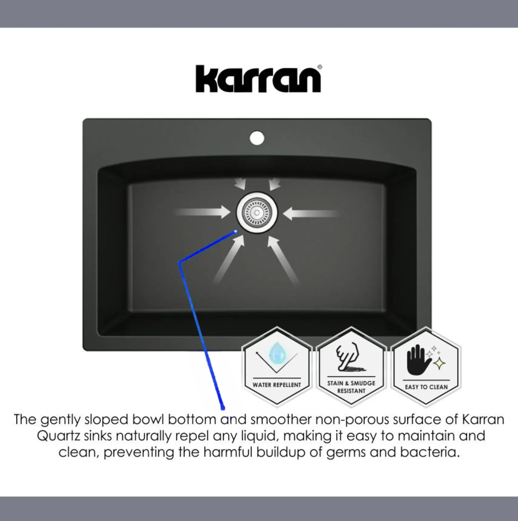 Karran 33" Drop In/Topmount Quartz Composite Kitchen Sink, Bisque, QT-712-BI-PK1