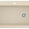 Karran 33" Drop In/Topmount Quartz Composite Kitchen Sink, Bisque, QT-670-BI