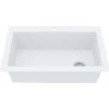 Karran 33" Drop In/Topmount Quartz Composite Kitchen Sink, White, QT-670-WH