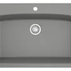Karran 33" Drop In/Topmount Quartz Composite Kitchen Sink, Grey, QT-712-GR