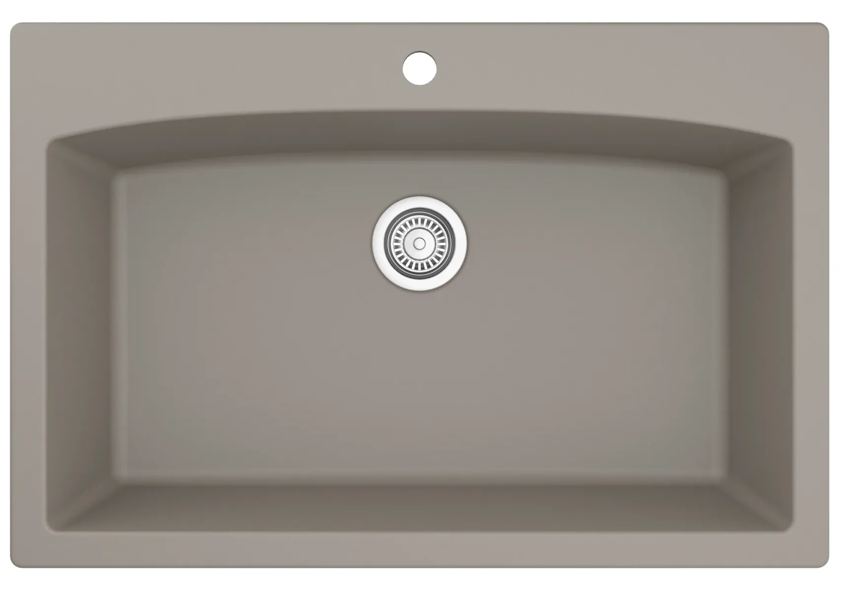 Karran 33" Drop In/Topmount Quartz Composite Kitchen Sink, Concrete, QT-712-CN