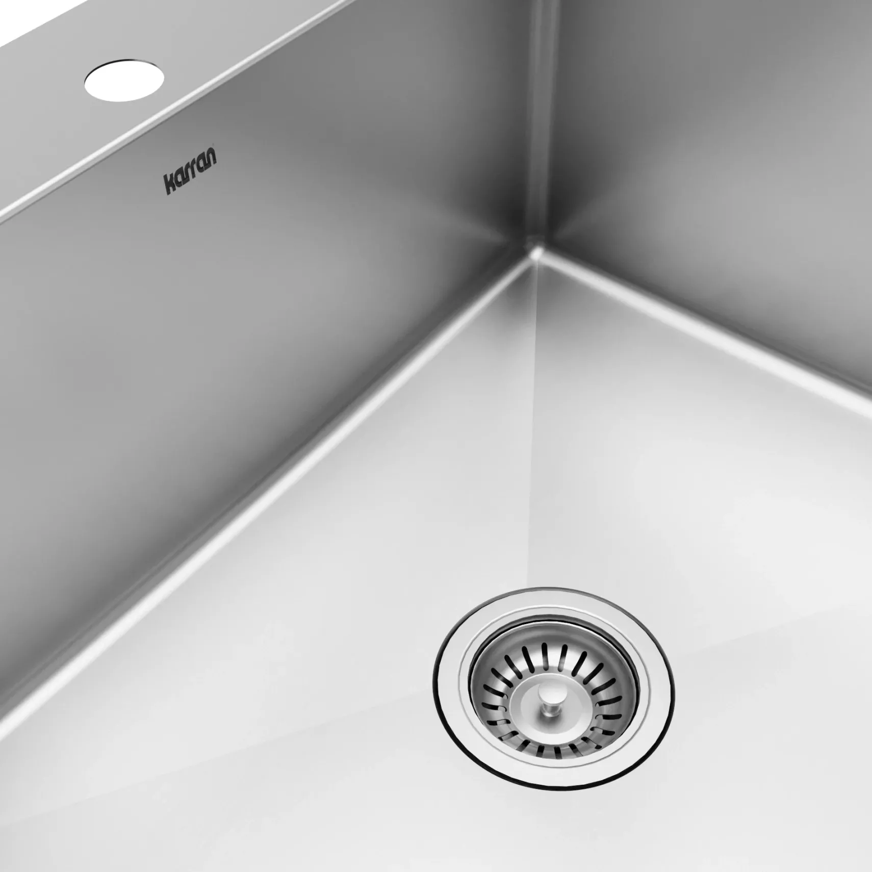 Karran 25" Drop In/Topmount Stainless Steel Kitchen Sink with Accessories, 16 Gauge, EL-30-PK1