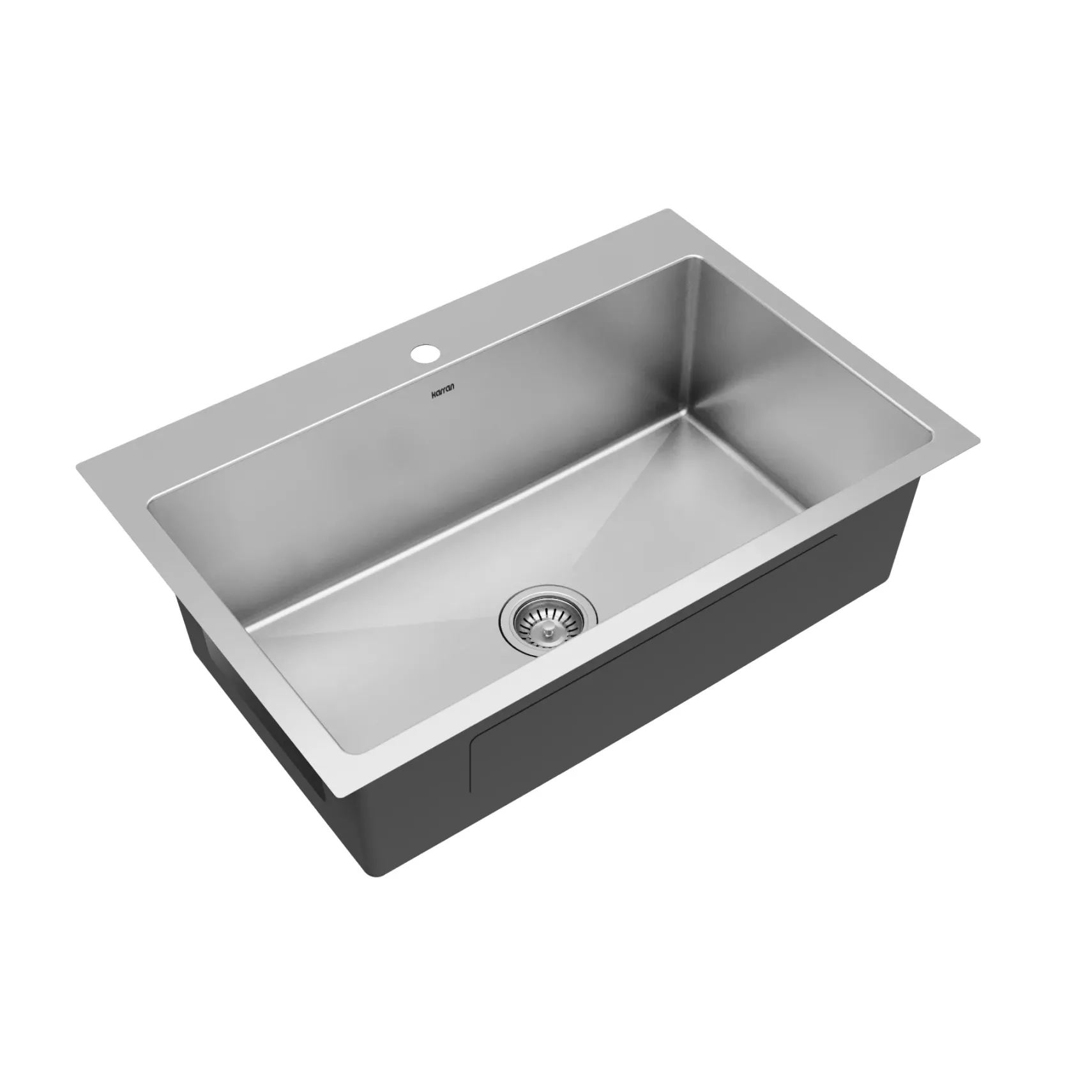 Karran 33" Drop In/Topmount Stainless Steel Kitchen Sink, 16 Gauge, EL-33-PK1