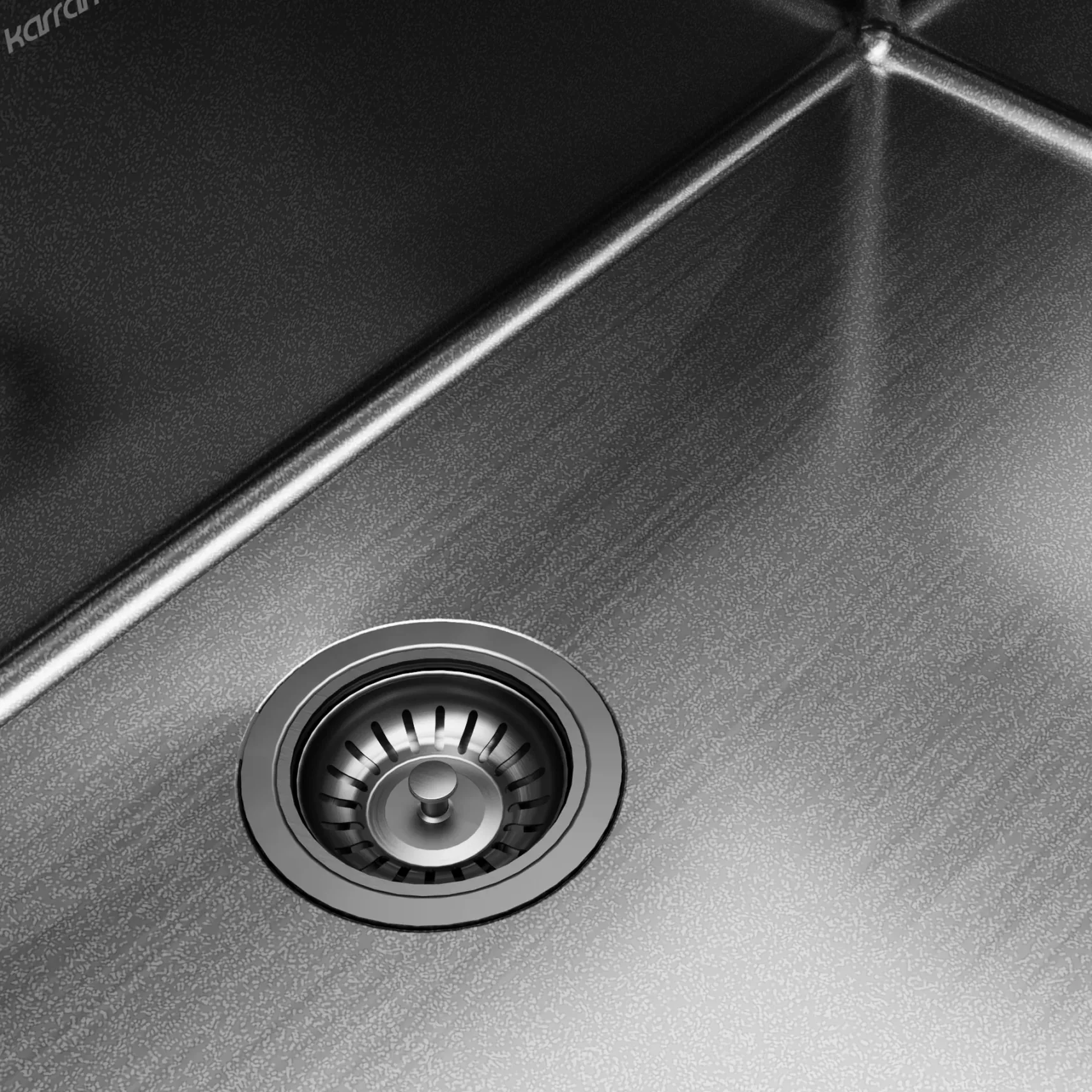 Karran Elite 32" Undermount Stainless Steel Kitchen Sink, Gunmetal Black, EL-79-D1-PK1