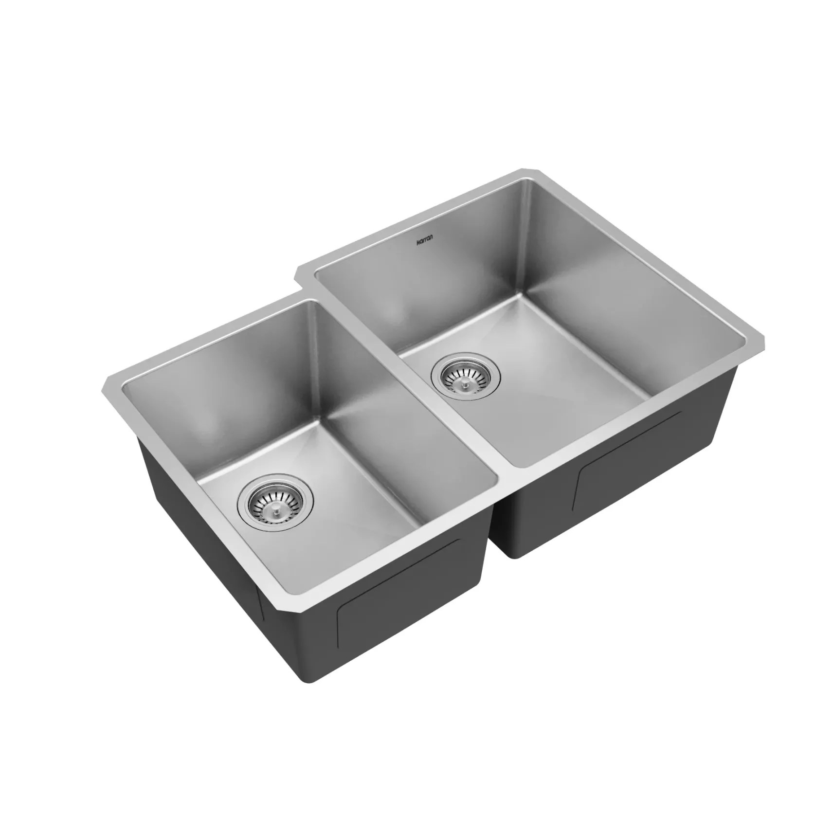 Karran Elite 33" Undermount Stainless Steel Kitchen Sink with Accessories, 40/60 Double Bowl, 16 Gauge, EL-78L-PK1