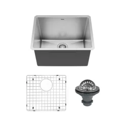 Karran Elite 23" Undermount Stainless Steel Kitchen Sink with Accessories, 16 Gauge, EL-74-PK1