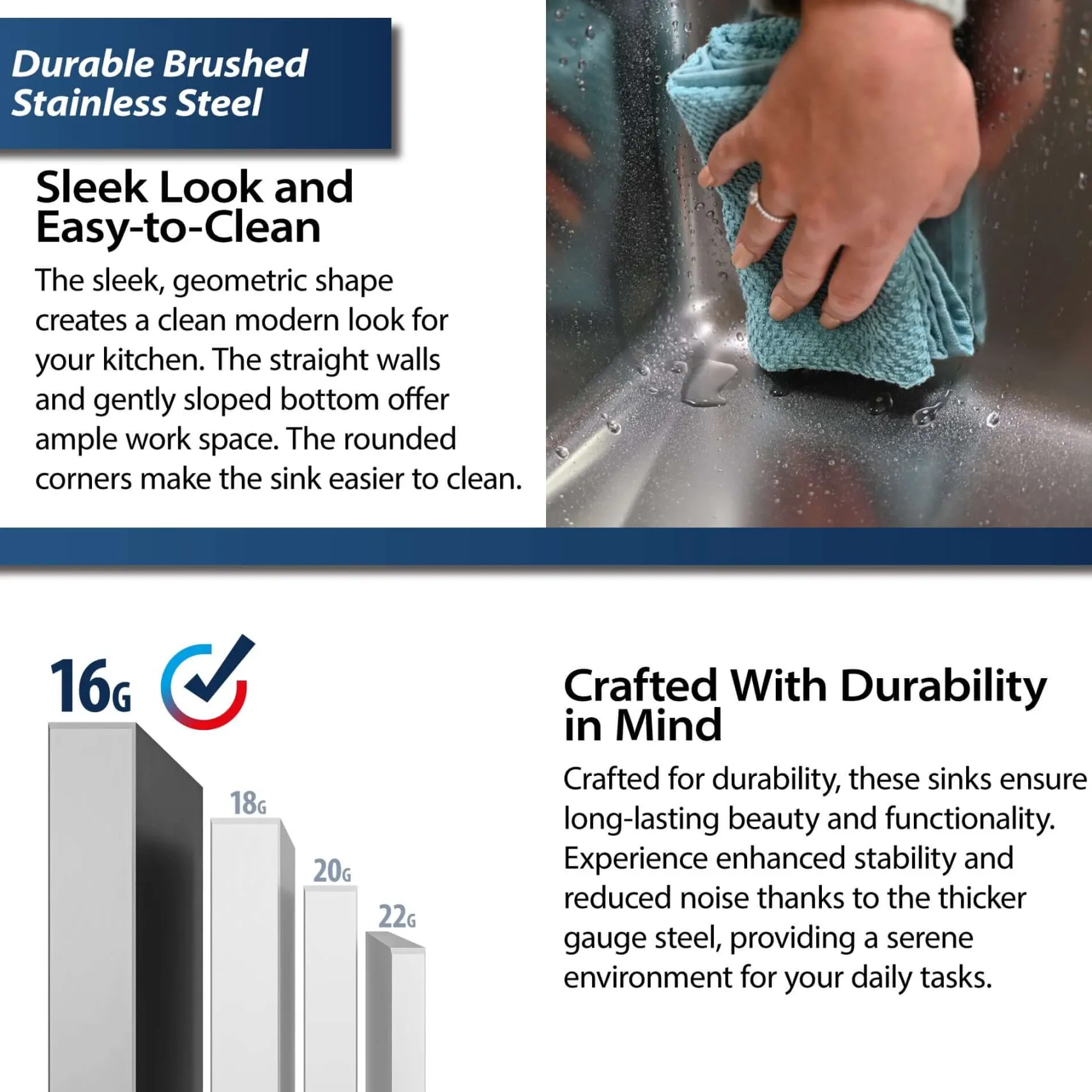 Karran Elite Workstation 33" Stainless Steel ADA Workstation Farmhouse Sink with Faucet and Accessories, 16 Gauge, WSA-45-PK2