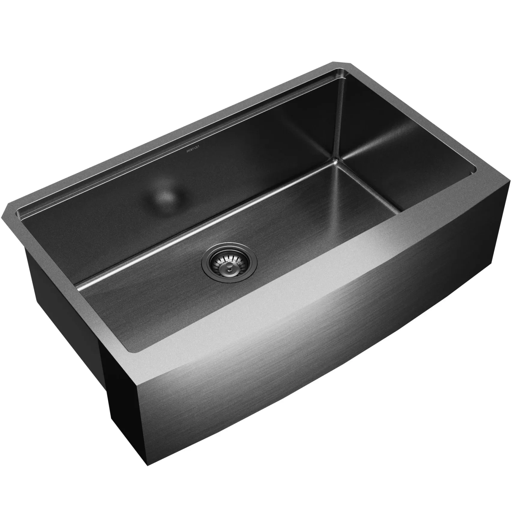 Karran Elite Workstation 33" Stainless Steel Farmhouse Sink, Gunmetal Black, WSA-45-D1-PK1