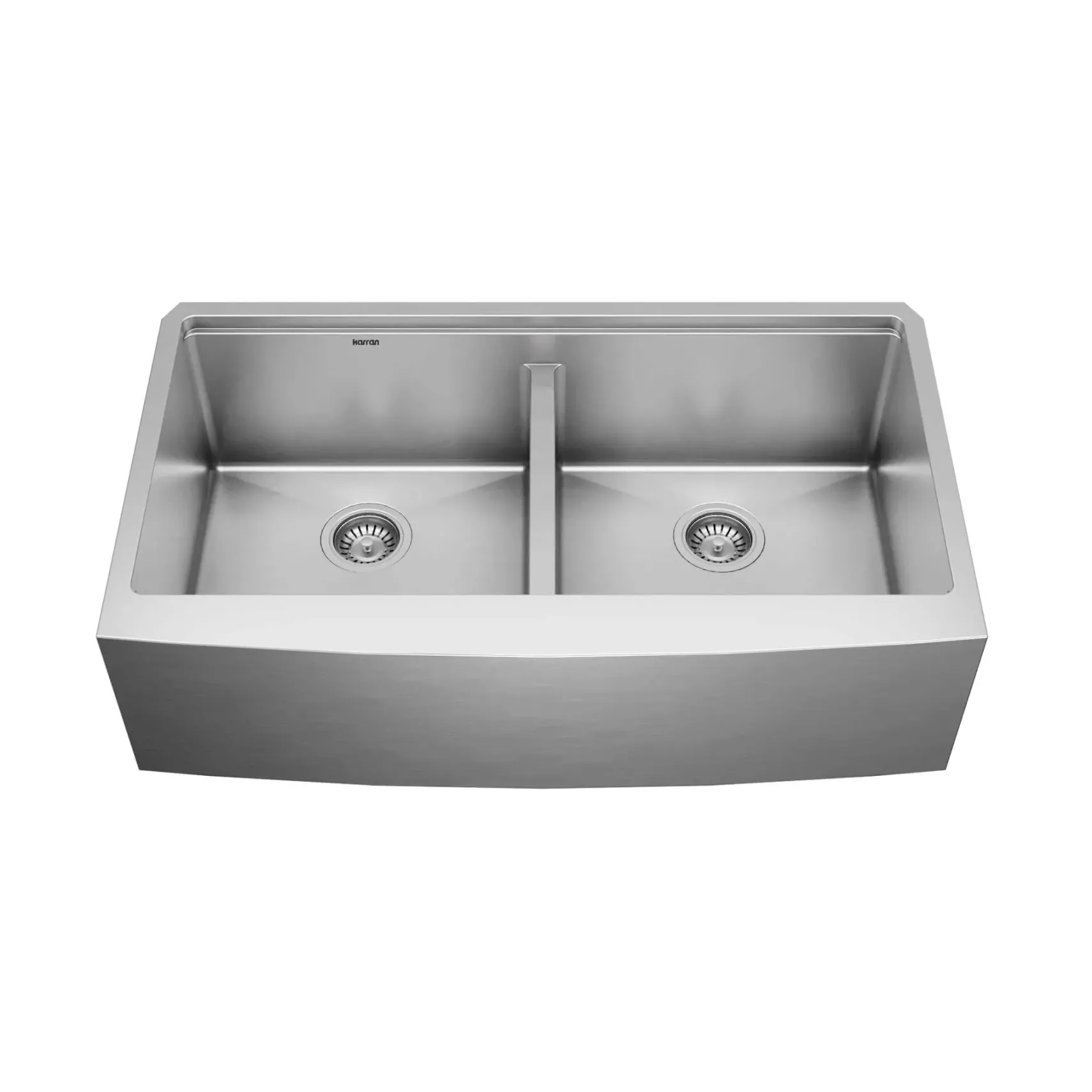 Karran Elite Workstation 36" Stainless Steel Workstation Farmhouse Sink with Accessories, 50/50 Double Bowl, 16 Gauge, WSA-48-PK1