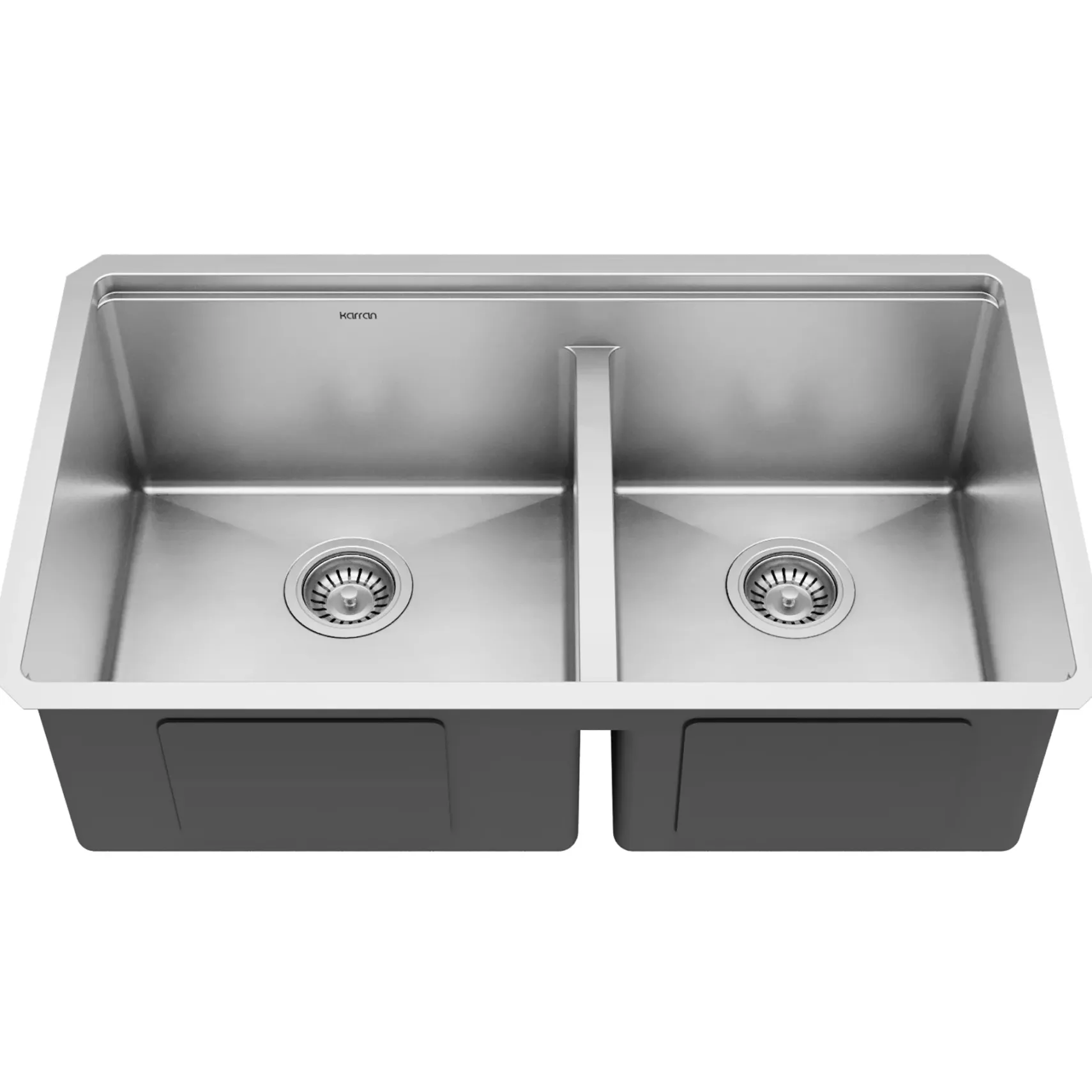 Karran Elite Workstation 32" Undermount Stainless Steel Workstation Kitchen Sink with Accessories, 60/40 Double Bowl, 16 Gauge, WS-40-PK1