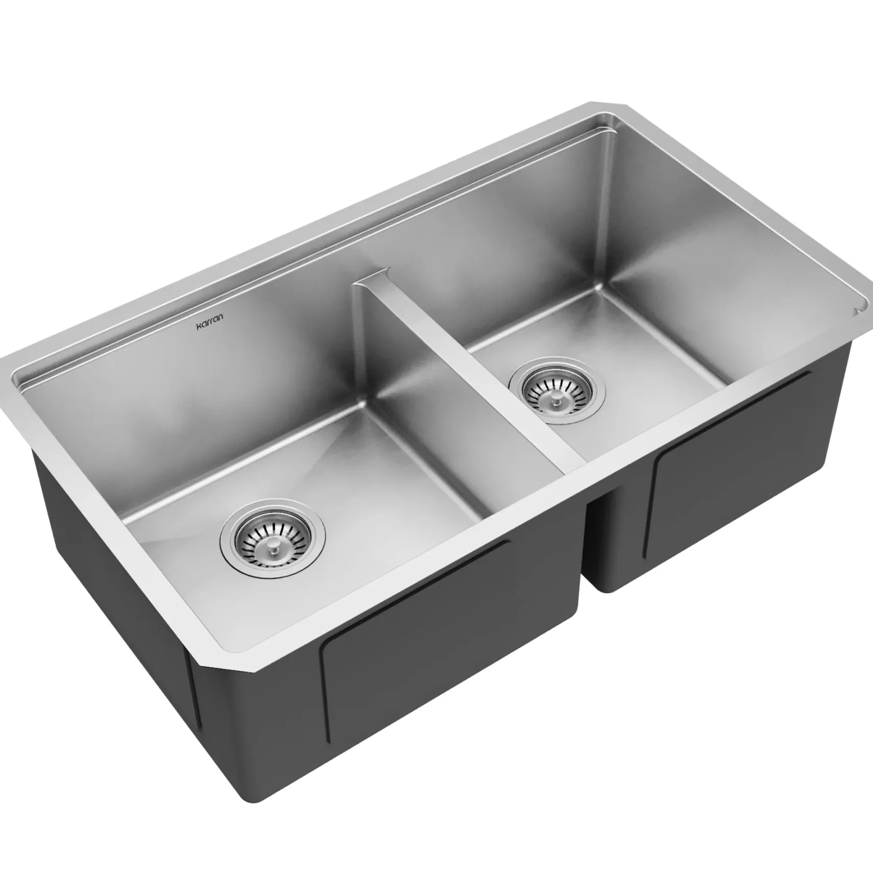 Karran Elite Workstation 32" Undermount Stainless Steel Workstation Kitchen Sink with Accessories, 60/40 Double Bowl, 16 Gauge, WS-40-PK1