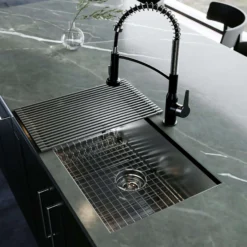 Karran Fusion 31" Undermount Stainless Steel ADA Kitchen Sink with Accessories, 18 Gauge, UUMSB3021-PK1